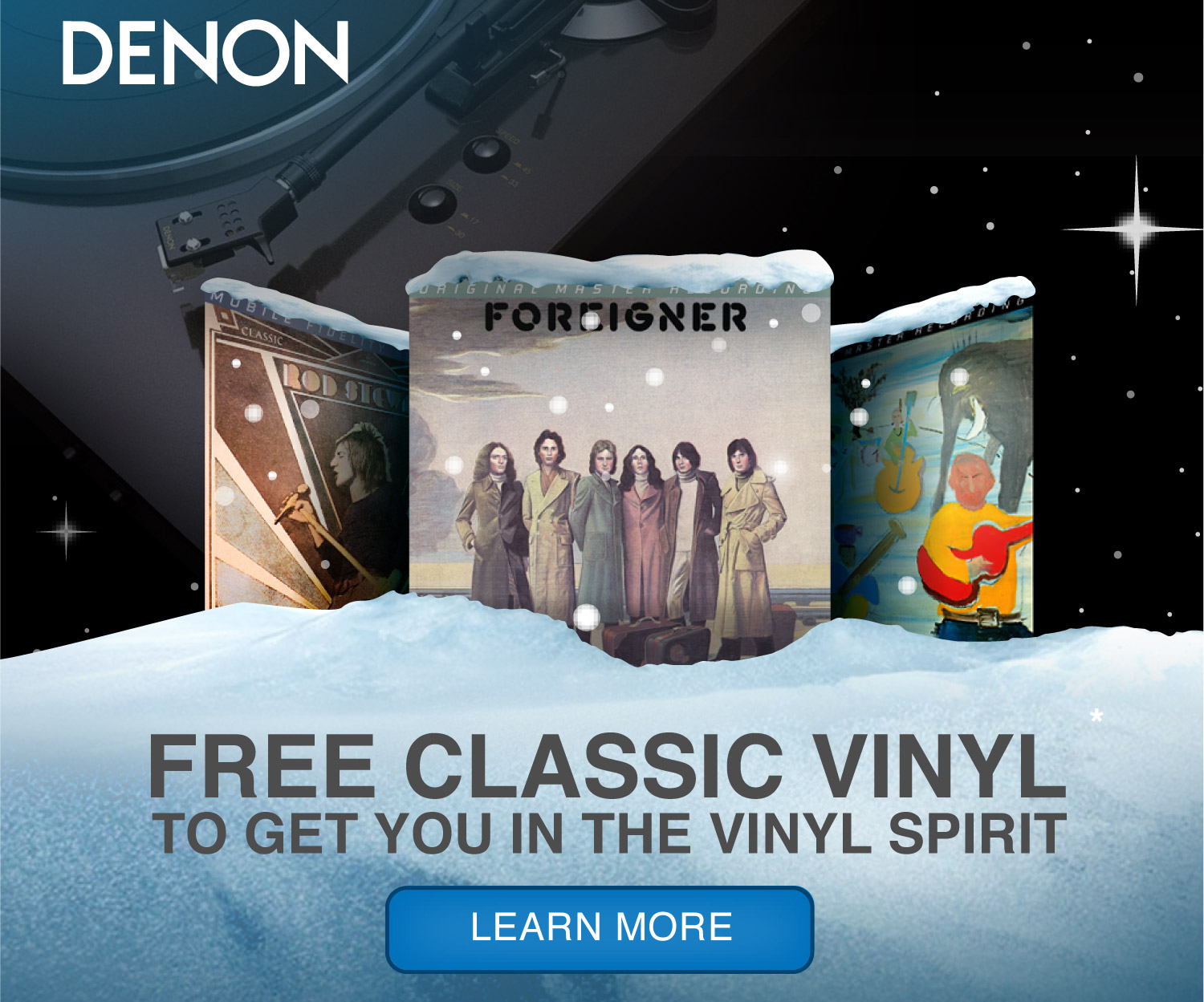 Denon Turntables Holiday Campaign Banner