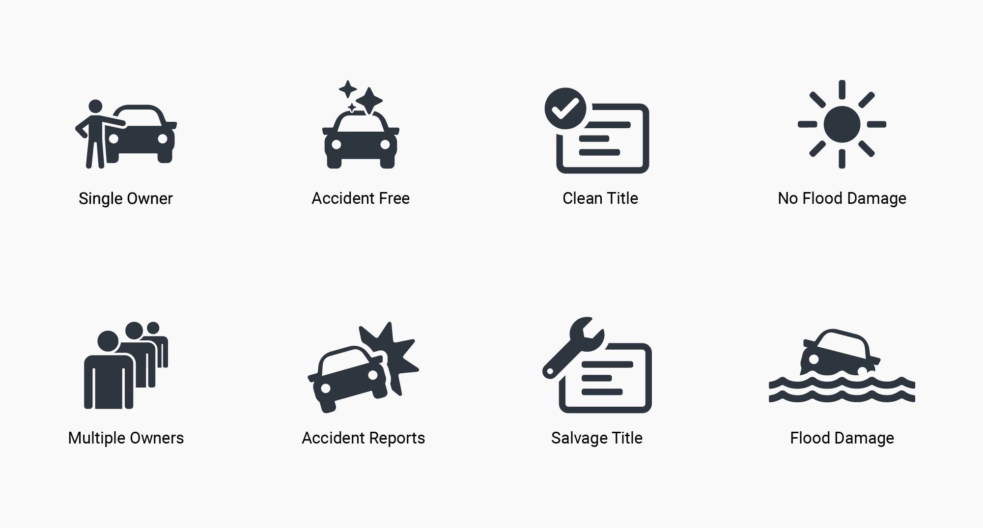 Vehicle Detail Page icons