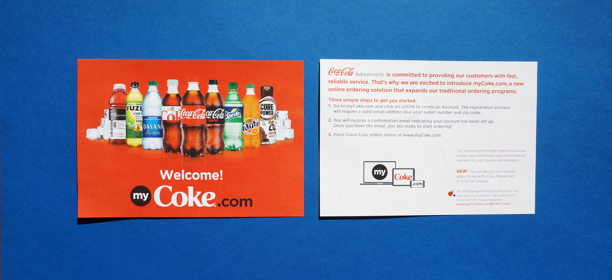 MyCoke.com campaign leave behind card